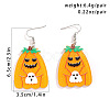 Halloween Cartoon Acrylic Pumpkin Dangle Earrings for Women QK1762-6-2