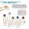  DIY Blank Dome Safety Pin Brooch Making Kit FIND-NB0003-02-4
