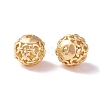 Brass Hollow Round Beads KK-P226-21CG-1