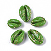 Spray Painted Natural Cowrie Shell Beads SSHEL-R047-03-A03-2