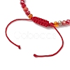 4Pcs 4 Colors Porcelain Braided Bead Anklets AJEW-AN00586-5