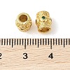 Rack Plating Brass Micro Pave Cubic Zirconia Tube Beads KK-E113-02G-3