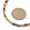 Faceted Round Natural Agate(Dyed & Heated) Beaded Necklaces for Women NJEW-JN04659-5