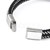 Braided Microfiber Leather Cord Bracelets BJEW-P328-15AS-2