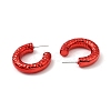 Textured Acrylic Ring Stud Earrings EJEW-P251-08-3