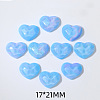 Opaque Resin Cabochons HEAR-PW0002-028C-1