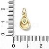Heart Theme Brass Micro Pave Cubic Zirconia Charms KK-H475-56G-01-3
