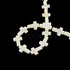 Cross Natural Sea Shell Beads Strands SSHEL-F290-17-2