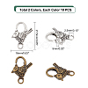   20Pcs 2 Colors Tibetan Style Alloy Lobster Claw Clasps FIND-PH0004-99-6