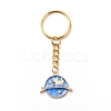 4Pcs Moon Star Planet Enamel Pendant Keychain KEYC-JKC00384-2