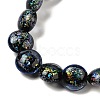 Handmade Dichroic Foil Glass Beads Strands DICH-U001-11C-3