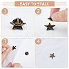 SUPERFINDINGS 24Pcs Alloy Star Lapel Pin Brooches JEWB-FH0001-37AB-4