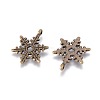 Christmas Snowflake Tibetan Style Alloy Pendants X-MLF0353Y-1