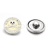 Flat Round with Skull & Crossbone Nautical Alloy Enamel Jewelry Snap Buttons SNAP-D003-03-NR-1