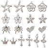 SUPERFINDINGS 36Pcs 9 Styles Alloy Rhinestone Pendants ALRI-FH0001-09-1