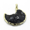 Natural Obsidian Pendants G-F543-01G-3