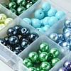 Mixed Pearlized Round Glass Pearl Beads HY-D0004-8mm-B-3