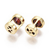 Brass Cubic Zirconia Charms KK-S356-067B-NF-2