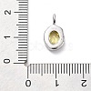 925 Sterling Silver Cubic Zirconia Oval Charms STER-S006-01S-K-3