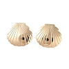 Shell Shape Alloy Stud Earrings for Women EJEW-A112-06KCG-2