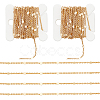 Brass Flat Round Link Chains CHC-WH0003-02G-1