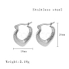304 Stainless Steel Hoop Earrings for Women YI9341-2-2