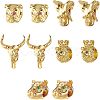 Nbeads 10Pcs 5 Style Brass Micro Pave Cubic Zirconia Beads ZIRC-NB0001-61-1