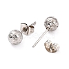 Non-Tarnish 304 Stainless Steel Stud Earring Findings STAS-I183-09A-P-3