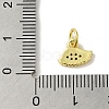 Brass Micro Pave Cubic Zirconia Charms KK-M283-19A-02-3