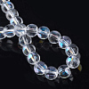 Electroplate Glass Beads Strands EGLA-Q062-8mm-A08-2