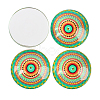 Mosaic Printed Glass Half Round/Dome Cabochons X-GGLA-N004-20mm-G-3