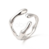 Non-Tarnish 304 Stainless Steel Cuff Finger Ring RJEW-E063-32P-1