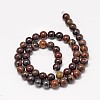 Natural Red Tiger Iron Round Bead Strands X-G-P075-22-6mm-2