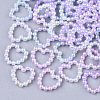 Rainbow ABS Plastic Imitation Pearl Linking Rings OACR-T015-04-01-1