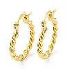 Brass Twist Rope Hoop Earrings for Women EJEW-A070-16G-1