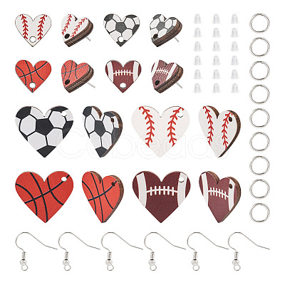 DIY Sport Theme Earring Making Kit DIY-TA0006-11-1