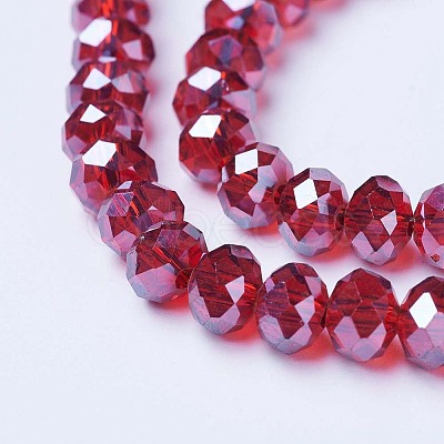 Electroplate Glass Beads Strands EGLA-A034-T8mm-A06-1