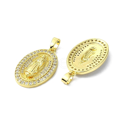 Rack Plating Brass Micro Pave Cubic Zirconia Pendants KK-R157-14A-G-1