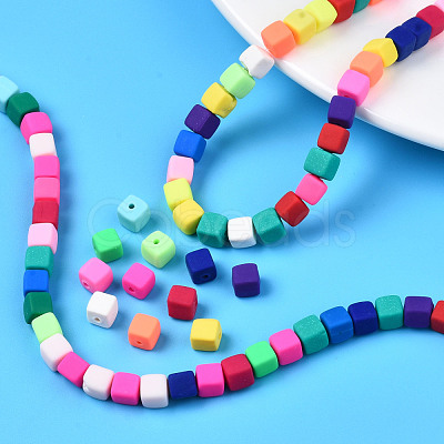 Handmade Polymer Clay Beads Strands CLAY-T020-09-1