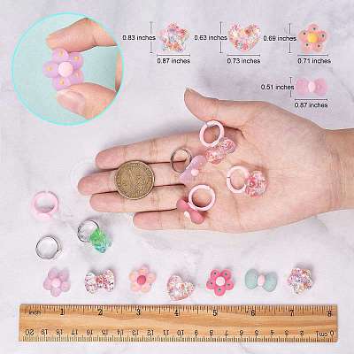 DIY Candy Finger Ring Making Kit DIY-SZ0008-43-1