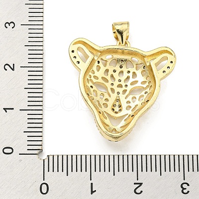 Brass Micro Pave Cubic Zirconia Pendants KK-K354-13C-G-1