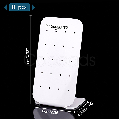 PandaHall Elite 8Pcs 20-Hole Acrylic Earring Display Stands ODIS-PH0001-53-1