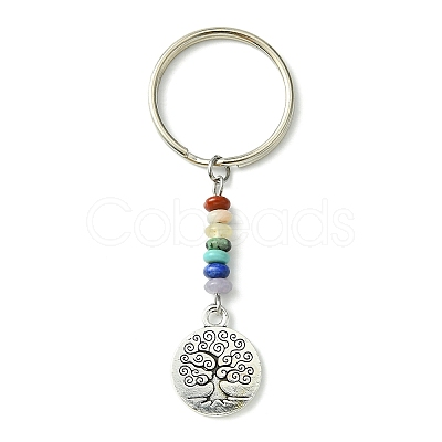 Alloy Tree of Life Pendant Keychain KEYC-JKC00591-02-1