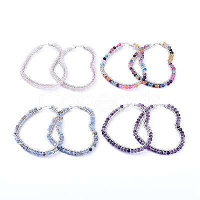 201 Stainless Steel Hoop Earrings EJEW-JE04120-1