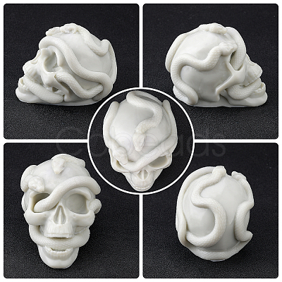 Halloween Theme DIY Candle Silicone Statue Molds DIY-WH0265-59-1