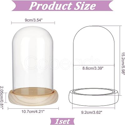 Nbeads Glass Dome Cover DJEW-NB0001-35-1