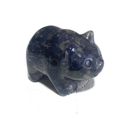 Natural Sodalite Carved Healing Panda Figurines PW-WG57275-05-1