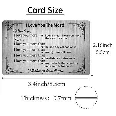 Rectangle 201 Stainless Steel Custom Blank Thermal Transfer Wallet Card DIY-WH0252-022-1