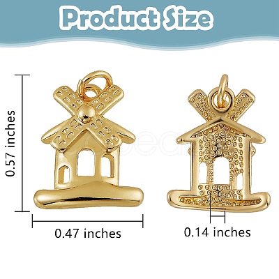 10Pcs Brass Charms KK-SZ0004-80-1