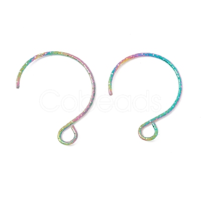 Rainbow Color Ion Plating(IP) 316 Surgical Stainless Steel Earring Hooks STAS-D183-03M-02-1